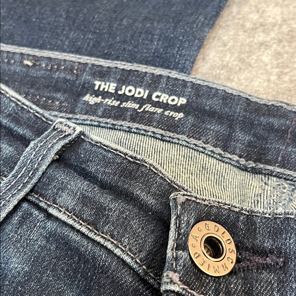 Adriano Goldschmied Dark Blue Jeans Women's The Jodi Crop - Picture 6 of 9